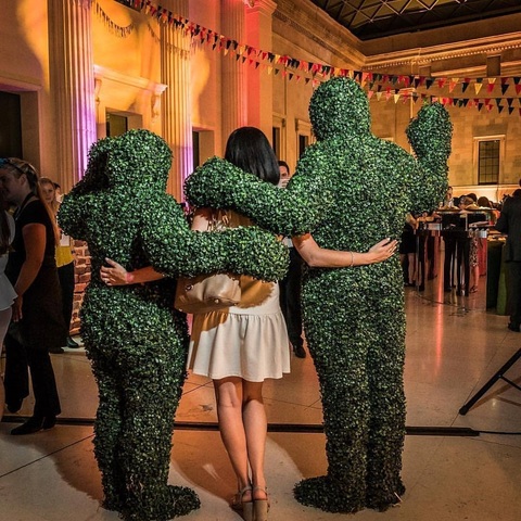 The Human Hedges performing at a corporate event in London